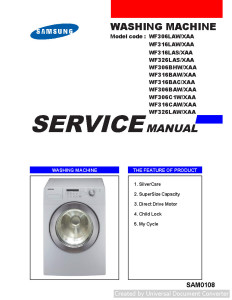 Samsung WF316LAW XAA Service Manual