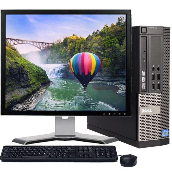 Dell Optiplex Windows 10 Pro Desktop Computer Intel Core i5 3.1GHz Processor 8GB RAM 500GB HD Wifi with a 19" LCD Monitor Keyboard and Mouse - Refurbished PC with a 1 Year Warranty