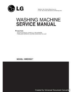 LG WM2050CW washing machine service manual