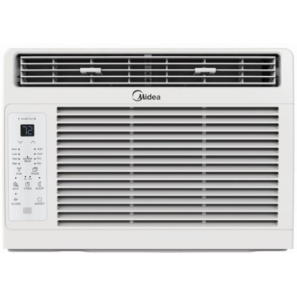 Midea 6,000 BTU 115V Window Air Conditioner with Comfort Sense Remote, White, MAW06R1WWT