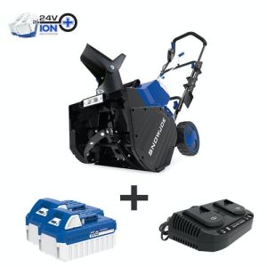 Snow Joe 24V-X2-SB18 48-Volt iON+ Cordless Snow Blower Kit, 48V, 4.0-Ah, 18-inch